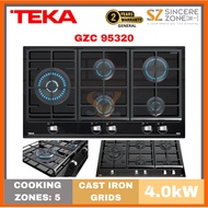 TEKA GZC 95320 Gas Hob , 90cm Glass Hob with 5 Burner & Exact Flame