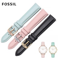 Fossil Watch Strap Genuine Leather Original Men Women Cowhide Watch Chain Rose Gold Buckle/Silver Bu