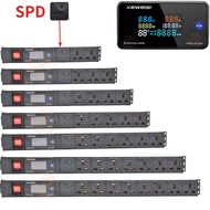 Multifunctional digital display meter PDU surge protection universal hole expansion socket, C14 powe