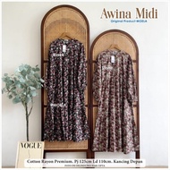 AWINA MIDI DRESS COTTON RAYON PREMIUM CHEAP COMFORTABLE ACTIVE FRONT BUTTONS BY MOELA