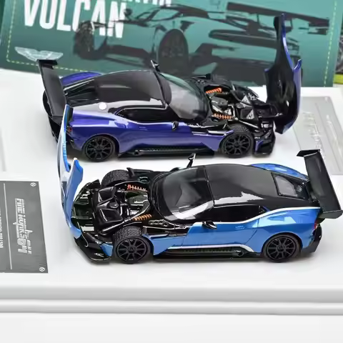 FineWorks 1:64 Martin Vulcan Light Blue Simulation Alloy Car Model