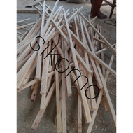 Shaved teak wood list H 1.5 x W 1.5 x P 120cm