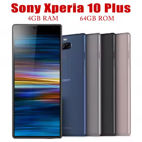 Sony Xperia 10 Plus I3213 I4293 4G Unlocked Mobile Phone 6.5" 64GB ROM Single/Dual SIM CellPhone And
