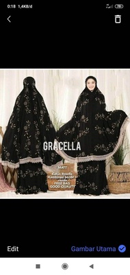 mukena bordir/rukuh bordir tasik/mukena grecella bordir/rukuh jumbo bordir