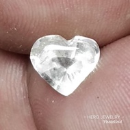 WHITE "LOVE HEART" SAPPHIRE SRILANKA - SAFIR CEYLON