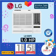 LG Window Type Deluxe Remote WRAC Silver Non-Inverter Aircon 1.0HP (LA100PC)