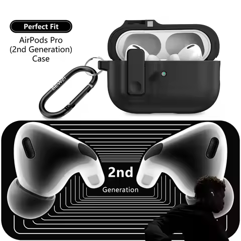 For AirPods Pro 2 Case, stylish button switch, magnetic pop-up coverr, For AirPods Pro second-genera