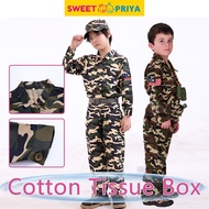 Career Army Costume for Kids Police Camouflage Clothing Long Sleeve Cosplay Uniform Unisex 17718