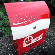 設計款有鎖不鏽鋼信箱 顏色 上蓋 門牌圖案均可選擇 質感郵筒