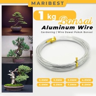 1KG Aluminum Wire Roll for Gardening Bonsai Tree Wiring Dawai Ikat Pokok Ranting Garden Tools Craft 