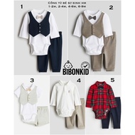 [Bibonkid] Newborn baby prince Set HM US/UK/Japan/CN size 1-2m to 6-9m READ NOTES CAREFULLY