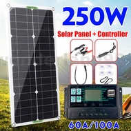 250W 24V Solar Panel Kit Mono Home Caravan RV Camping Charging Power Source