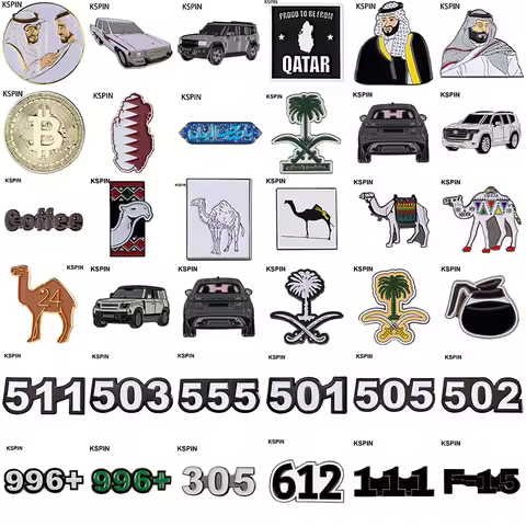 Saudi Arabia Middle East Mobile Phone 3M Sticker Badge Metal Pin Broooches Pins