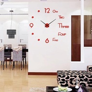 [F&S] 3D Mirror Wall Clo DIY Modern Design Quartz Watch Home Decor MY