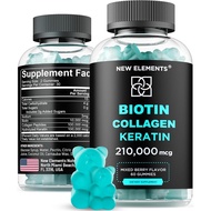 Biotin dengan Keratin & Kolagen Peptida  Advanced untuk Rambut, Kulit dan Kuku Lelaki & Wanita – Bio