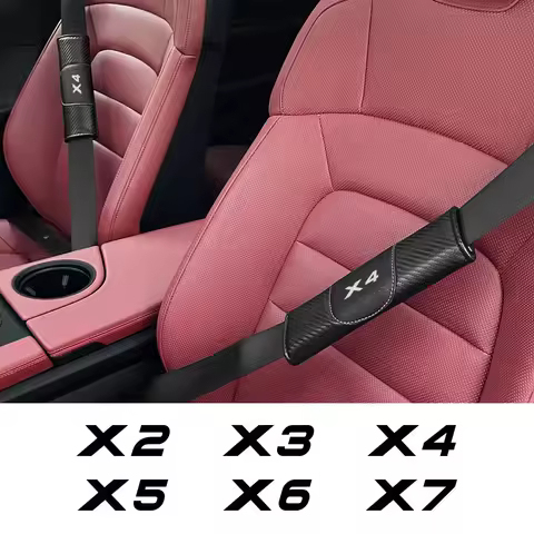 2PCS Car Seat Belt Protective Cover Auto Interior Accessories For BMW X5 E70 E53 X1 E84 F48 X3 F25 E