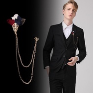 Handmade brooches for men and women emcee pectorals suit corsage accessories rose tassel brooch cors
