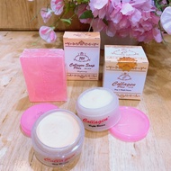 พร้อมส่ง เซตครีมคอลลาเจน 3 ชิ้น กลางวัน+กลางคืน+สบู่  ของแท้ 100%