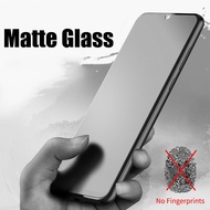 No Fingerprint Matte Tempered Glass For Samsung Galaxy A9 A7 A6 J6 J4 Plus 2018 J7 J5 J3 J2 Pro Prime Frosted Screen Protector Full Cover Glue Coverage Protective Film 9H Anti-fingerprint Black Edge