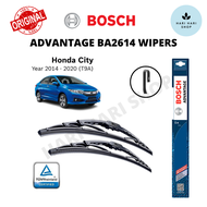 Original Bosch Advantage BA2614 U Hook Wiper Set for Honda City GM6 / T9A 3rd Gen (2014-2020) City G