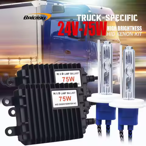 Truck 24V75W HID Headlight High power Xenon kit H7 H1 H3 H8 H11 D2H 9005 hid xenon kit hid ballasts 