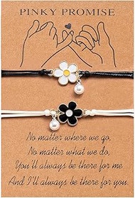 DOYYCA Friendship Bracelets Matching Flower Best Friend Bracelet Gifts for 2 Girls Women BFF