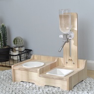 {DFCHBDFRT} No.137 Store Small dog dispenser non wetting mouth gadget pet cat solid wood hanging ver