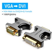 Vention DVI ไปยัง VGA อะแดปเตอร์24 + 5 DVI-I ตัวผู้ไปยังตัวแปลง VGA ตัวเมีย1080P สำหรับจอทีวีคอมพิวเตอร์สายโปรเจคเตอร์ไปยังดีวีไอ VGA 1ชิ้น