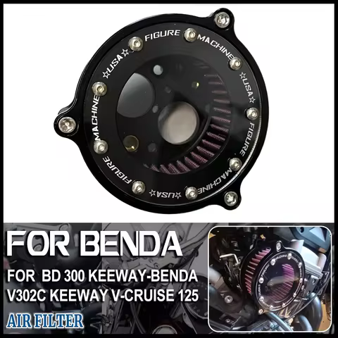 Motorcycle Vintage Air Cleaner Intake Systems Air Filter For Benda BD 300 BD300 KEEWAY-BENDA V302C K