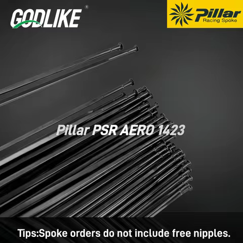 GODLIKE 12Pcs Pillar PSR AERO 1423 Aero Spokes Straight Pull Flat Bike Spokes Racing Spoke Bicycle S