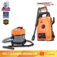 APACHE TurboVAK VC1415 Bagless HEPA Wet Dry Vacuum Cleaner Dust Extractor(15L) + APACHE TurboSpray H
