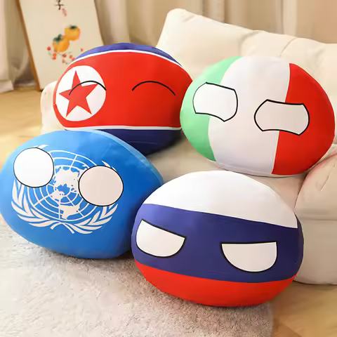Funny Countryball Polandball Stuffed Dolls Anime Short Plush Toys USSR USA RUSSIA UK ITALY GERMANY B