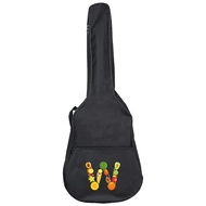 Acoustic Guitar Case Guitar Bag 31-41 Inch Waterproof Black Guitar Backpack Fruit Printing Series Gu