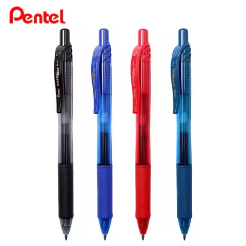 6pcs Pentel Energel Gel Pen BL107 0.7mm Quick Drying Ink Push Type Pens Writting Smooth Signature Pe