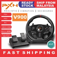 (READY STOCK)PXN V900 900 DEGREE RACING STEERING WHEEL COMPATIBLE W/PC/ PS4/ XBOXONE/ SWITCH(SHIP FR