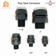 [READY STOCK] [1", 1 1/2", 2"] Poly Tank Connector / PP Tank Connector / Poly Water Connection Fitti