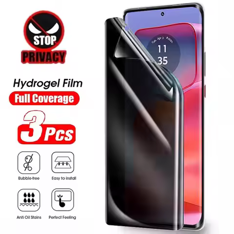3Pcs Privacy Hydrogel Screen Protector For Motorola G8/G7/G9Plus Soft Film For G77 G67 G17 Signature