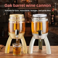 New 3L Oak Barrel Beer Tower Black Luminous Beer Dispenser Internet Celebrity Draft Beer Divider Bar