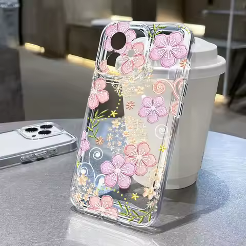 Floral Phone Case For Samsung S20 S21 S22 Plus S23 S24 FE S25 Note 20 Ultra A15 A16 A23 A24 A25 5G C