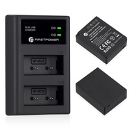 FirstPower NP-W126 NP-W126S Battery (2-Pack) and USB Dual Charger for Fujifilm X100V, X100F, X-A5, X