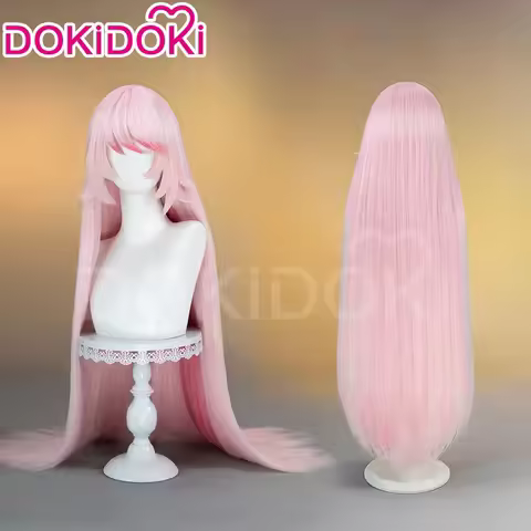 LQIN STOCK Verosika Wig Anime Cosplay Wig DokiDoki Women 100cm Pink Long Hair Pre Crimped Verosika M