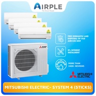 MITSUBISHI ELECTRIC- System 4 (5TICKS)- Highest 5 Stars Rated Aircon Installation - Airple Aircon