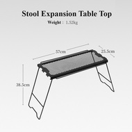 Multifunctional Folding Table Grid Table Stool Side Hanging Table (Stool no included)