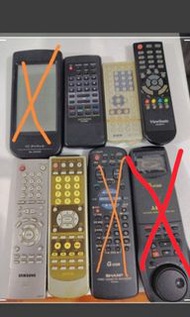 不知好壞搖控制器  DVD 錄影機 sharp akai Samsung viewsonic Hitachi 步步高 video cassette  remote control 20元1個