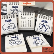 YUJINX 2026 Desk Calendar, Portable Cartoon Coil Calendar,  Mini Calendar Plan Book Desktop Ornament