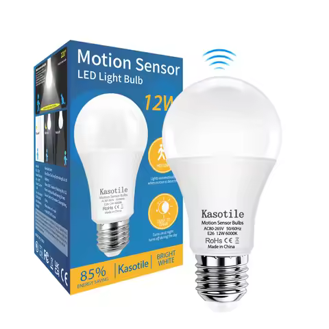 Motion Sensing LED Light Bulb 80-265V 12W E26/E27 Smart Bulb Motion Induction For Home Stair