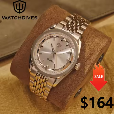 Watchdives WD1954 Rose Gold Watch VH31/VH60 Sweep Second Movement Top Hat Sapphire Crystal Luminous 