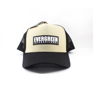 Evergreen Cap Trucker Logo Mesh Cap Japan Free Size Beige