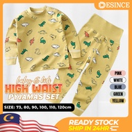 🇲🇾 DESINCE Baby And Kids High Waist Pyjamas Set Long Sleeve Sleepwear Boy Girl Baju Bayi Dan Budak L