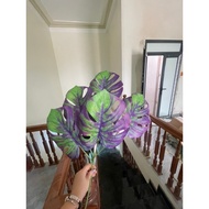 Decorative artificial leaves - premium anthurium leaves with 5 branches